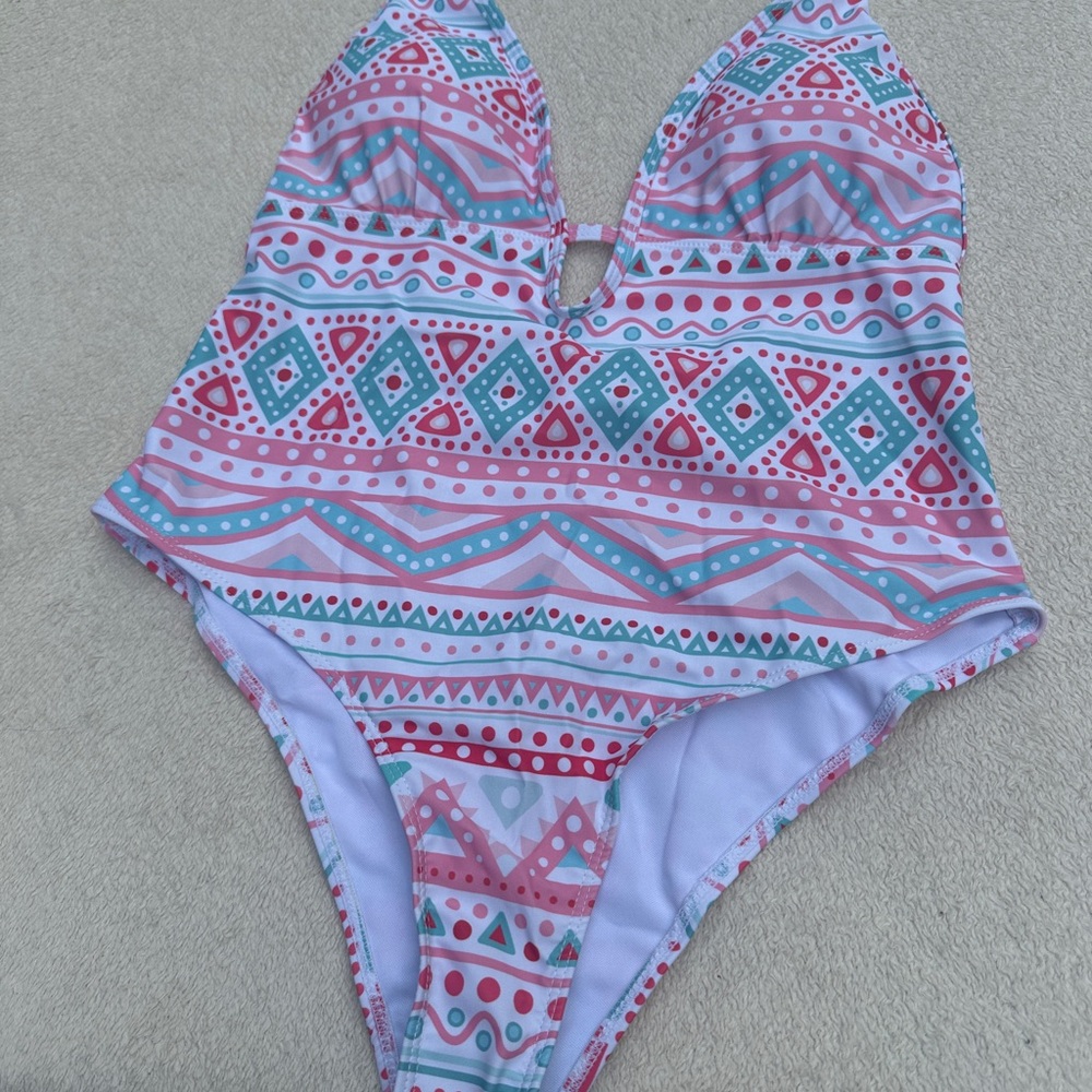 Tribal Print One-Piece Swimsuit